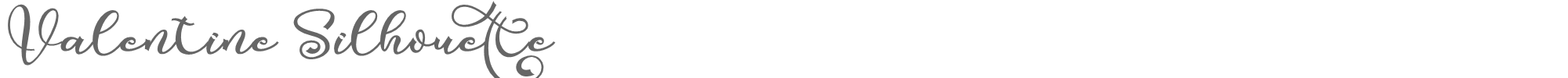 Sample characters Valentine Silhouette Font